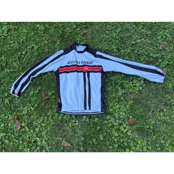 Zero Bike Cycling Jersey Full Zip Long Sleeve Athletic Activewear Top - Picture 1 of 7